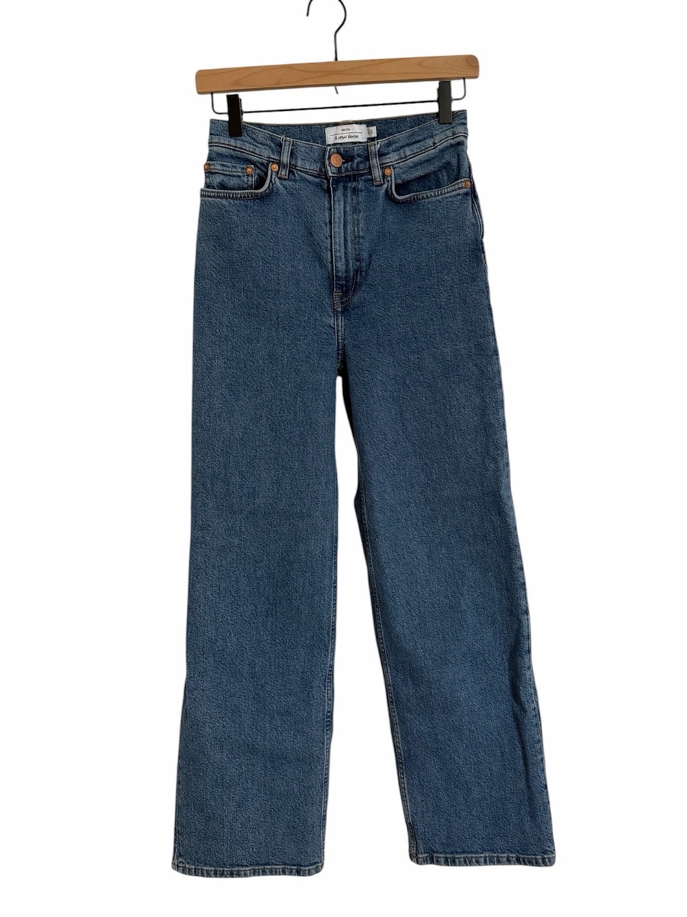 & OTHER STORIES High Rise Wide Leg Denim Jeans in Medium Blue - EUC, 27